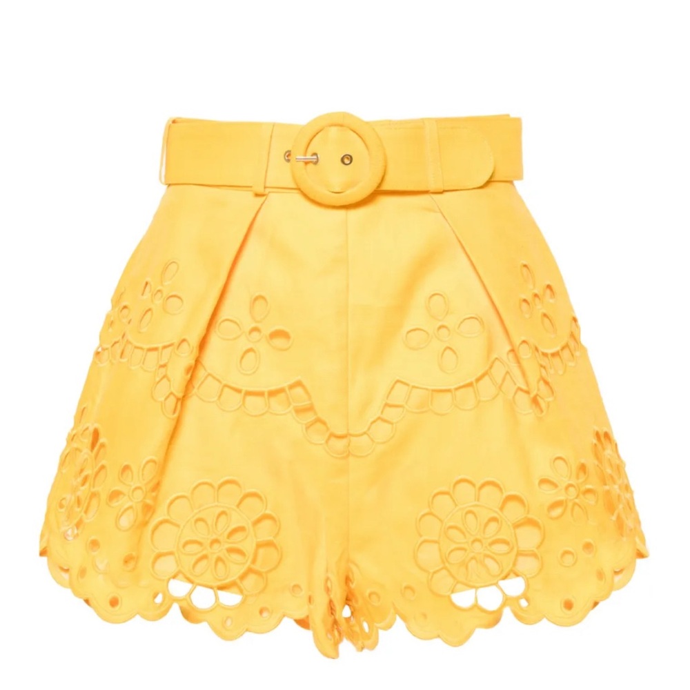ZIMMERMANN Pop embroidered belted shorts